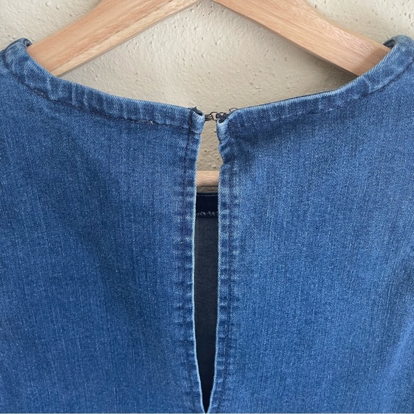BCBG Frayed Edge Denim Tank Top - Picture 7 of 8